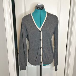 GAP Outlet Button Down Cardigan V Neck Lightweight Knit Preppy Sweater